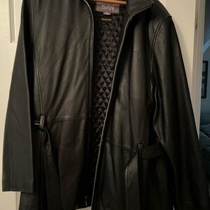 Wilsons Leather Quilted Black Jacket